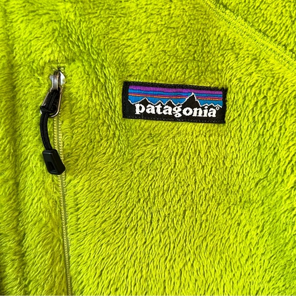 Patagonia R2 Regulator Fuzzy Fleece Zip Light Lime Green Jacket - Picture 3 of 10